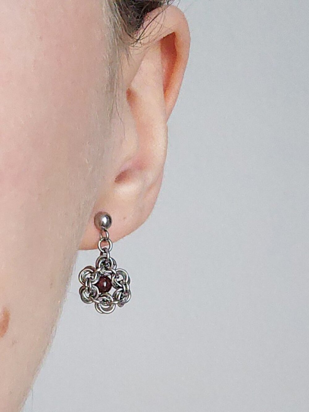 Mini silver earrings